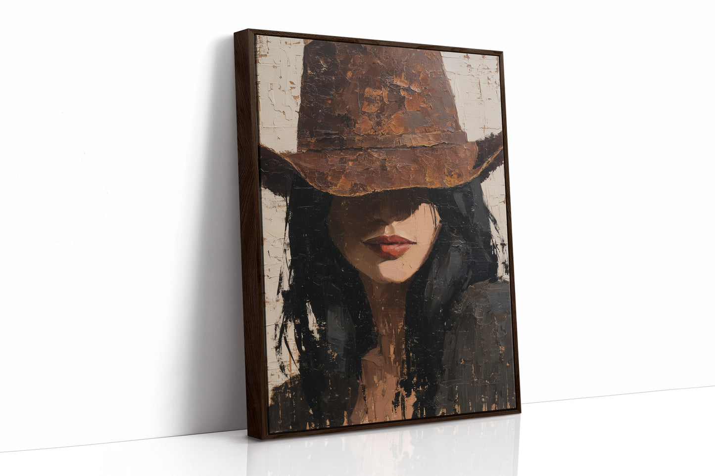 Leather Hat Hides Autumn Secrets