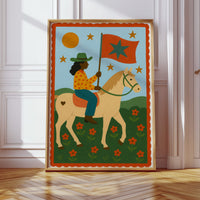 Star Rider in a Flowered Field