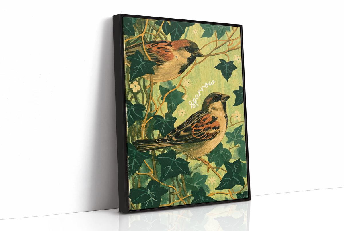 Sparrows in the Ivy Vines
