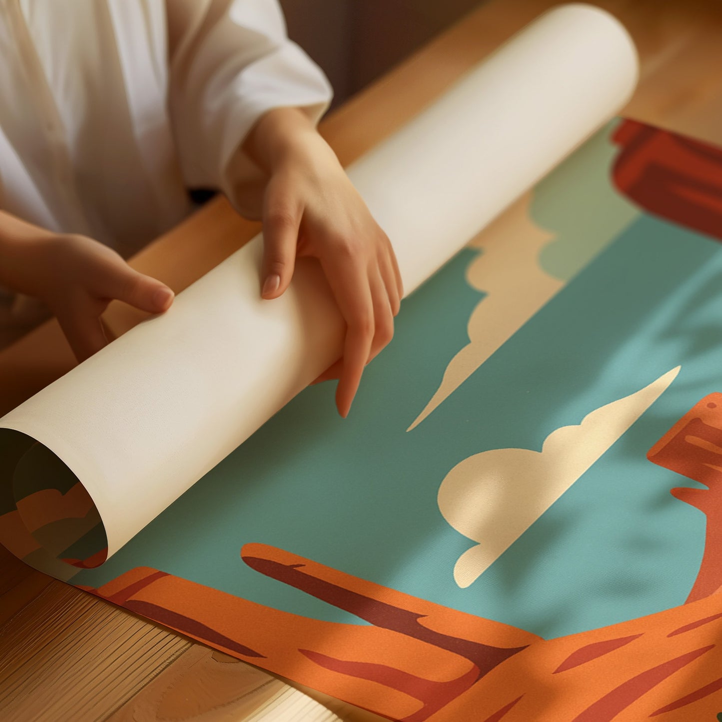 Birds Soar Over Rusty Mesas