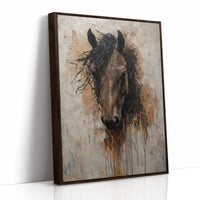 Rawhide Gaze Textured Horse Portrait