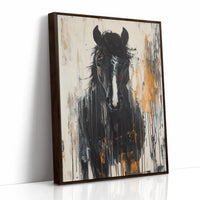 Fierce Stallion in Amber Rain