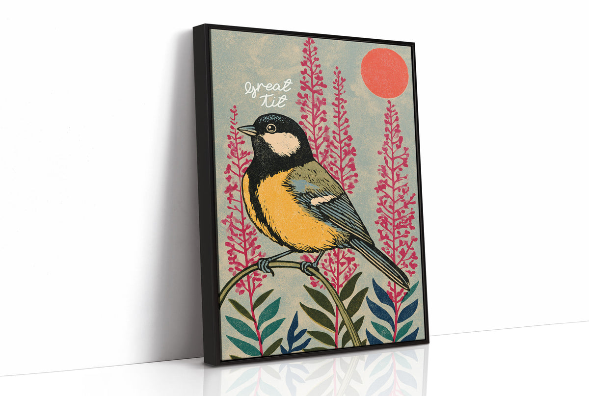 Great Tit and Rising Sun