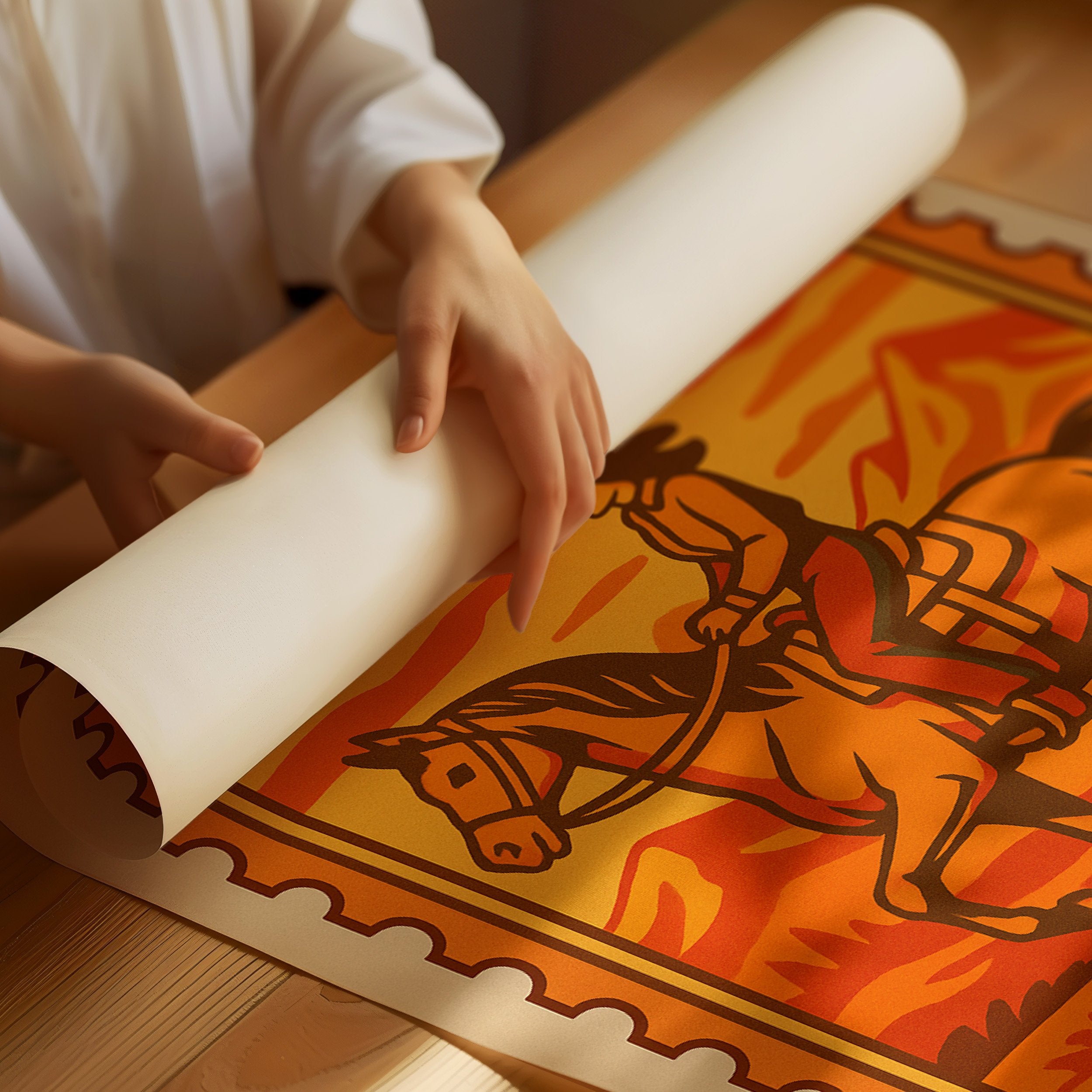 Sunset Trails On Postal Canvas