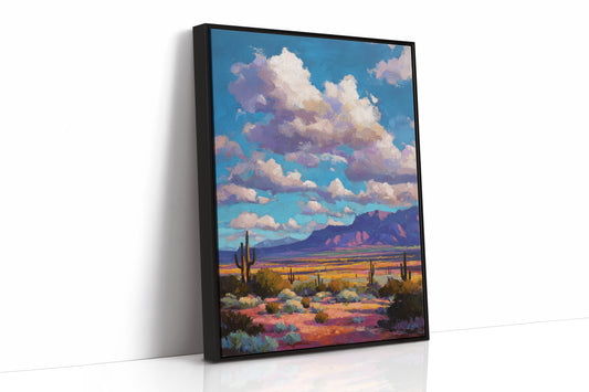 Desert Symphony Under Lavender Clouds