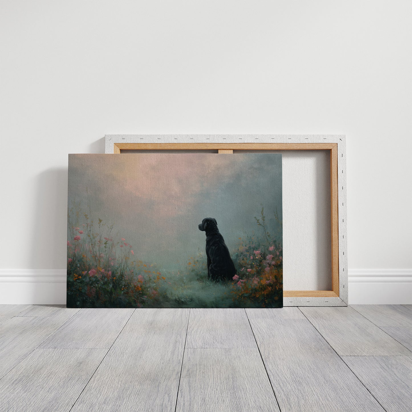 Faithful Companion In Misty Meadow