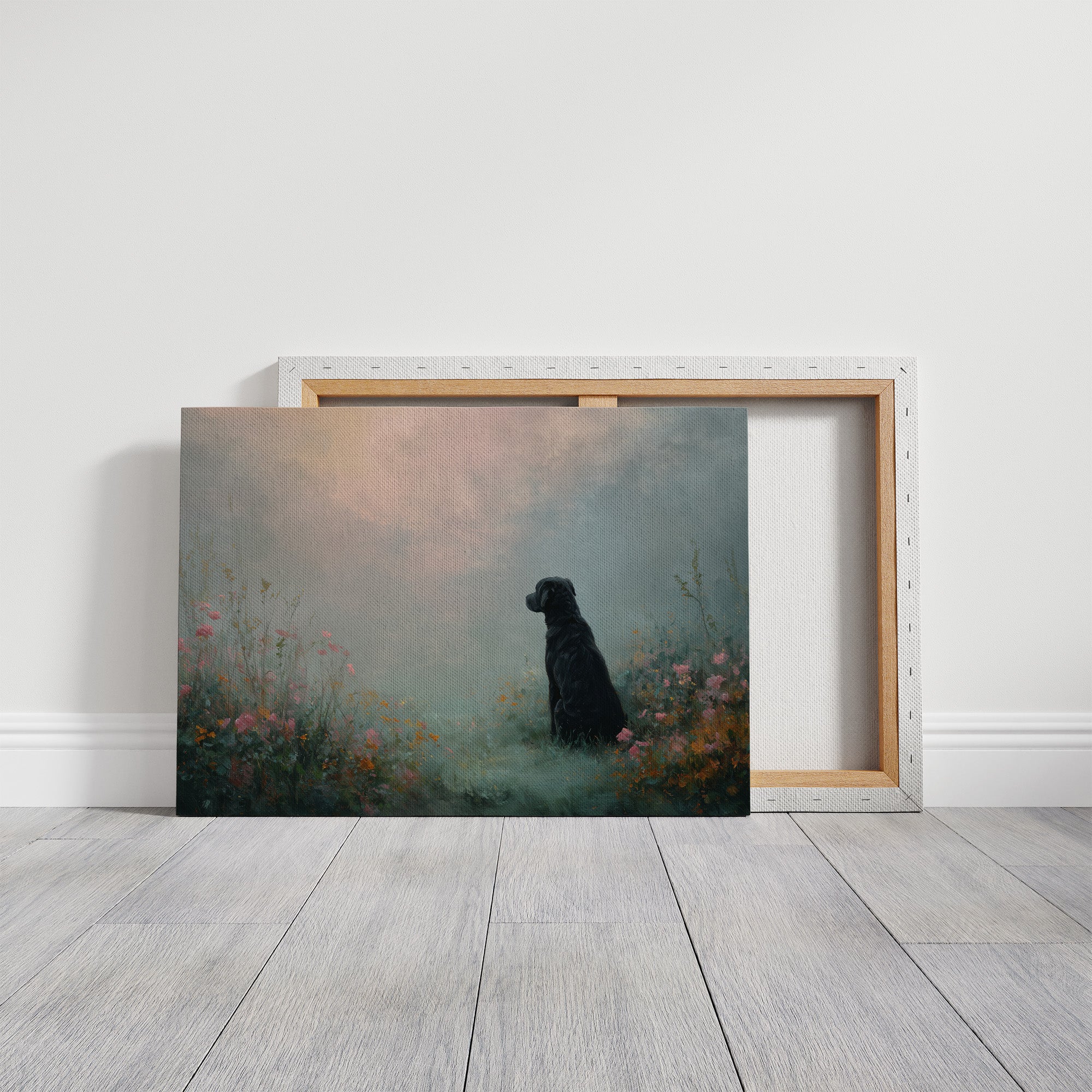 Faithful Companion In Misty Meadow