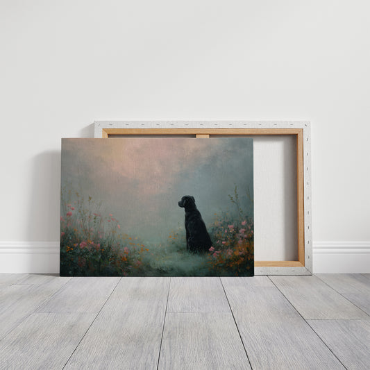 Faithful Companion In Misty Meadow