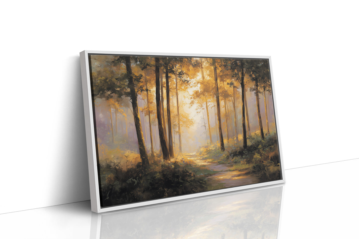 Forest Path Bathed In Light