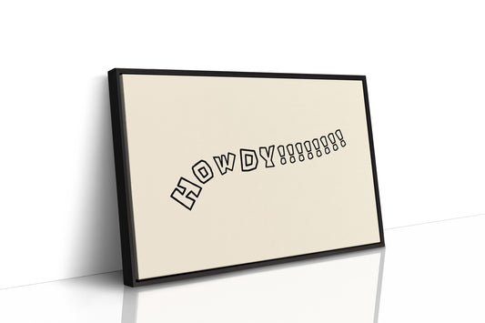 Howdy Western Typography Wall Art