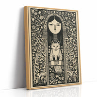 Keeper of the Fox: A Folklore Woodcut