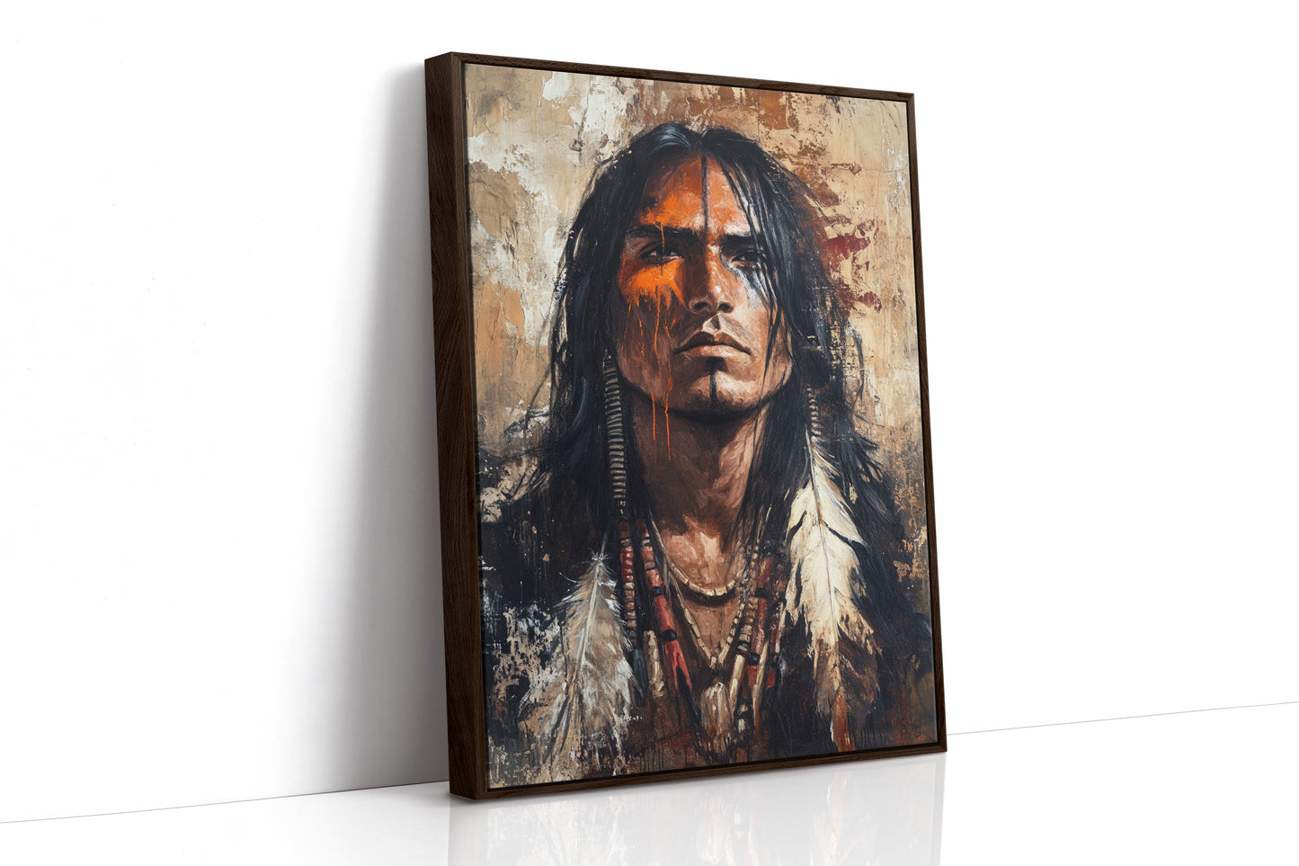 War Paint and Fire Tribal Portrait