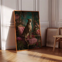 Regal Gaze Amidst Floral Splendor