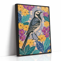 Pied Wagtail in Marigold Bloom