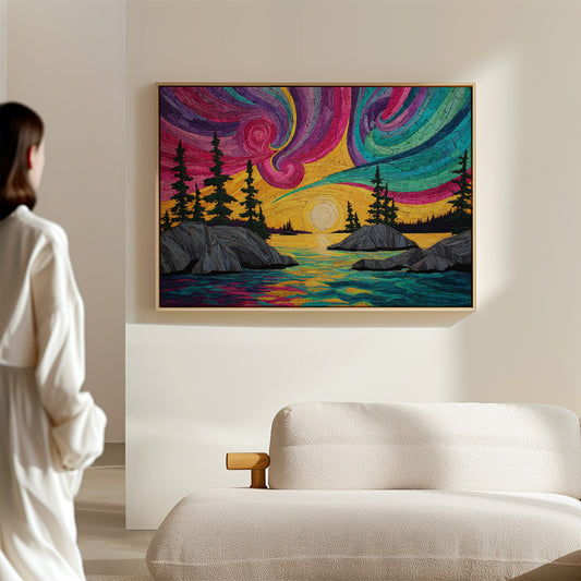 Northern Lights Paint Summer Waters