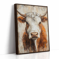 Sunset Longhorn on Weathered Wood