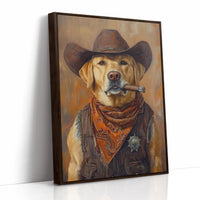 Golden Retriever Sheriff with Western Swagger