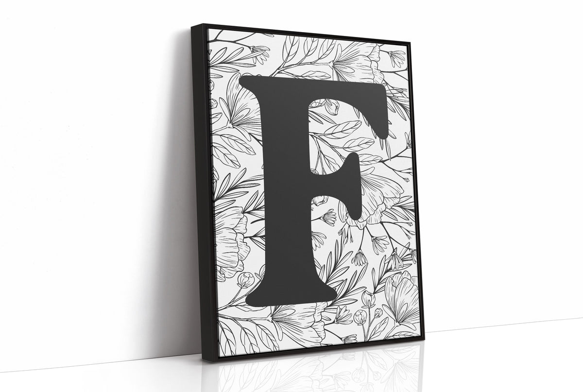 Botanical Letter F Monogram