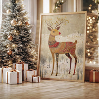 Reindeer Tales In Golden Patterns