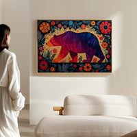 Twilight Bear Among Summer Blooms