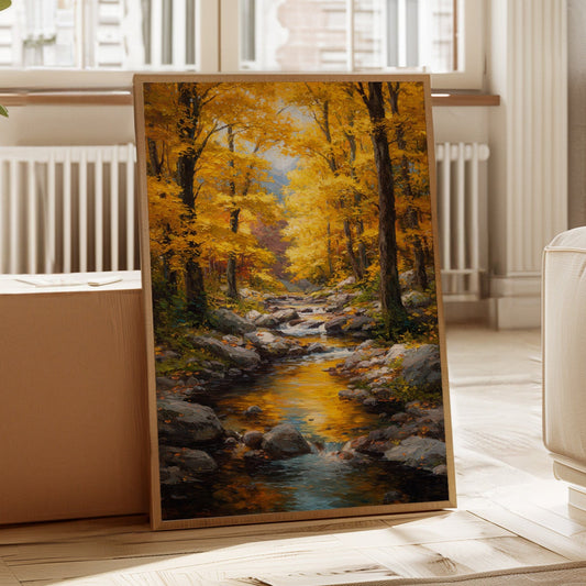 Maple Light Dances On Mountain Stream