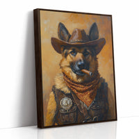 German Shepherd Sheriff in the Saddle