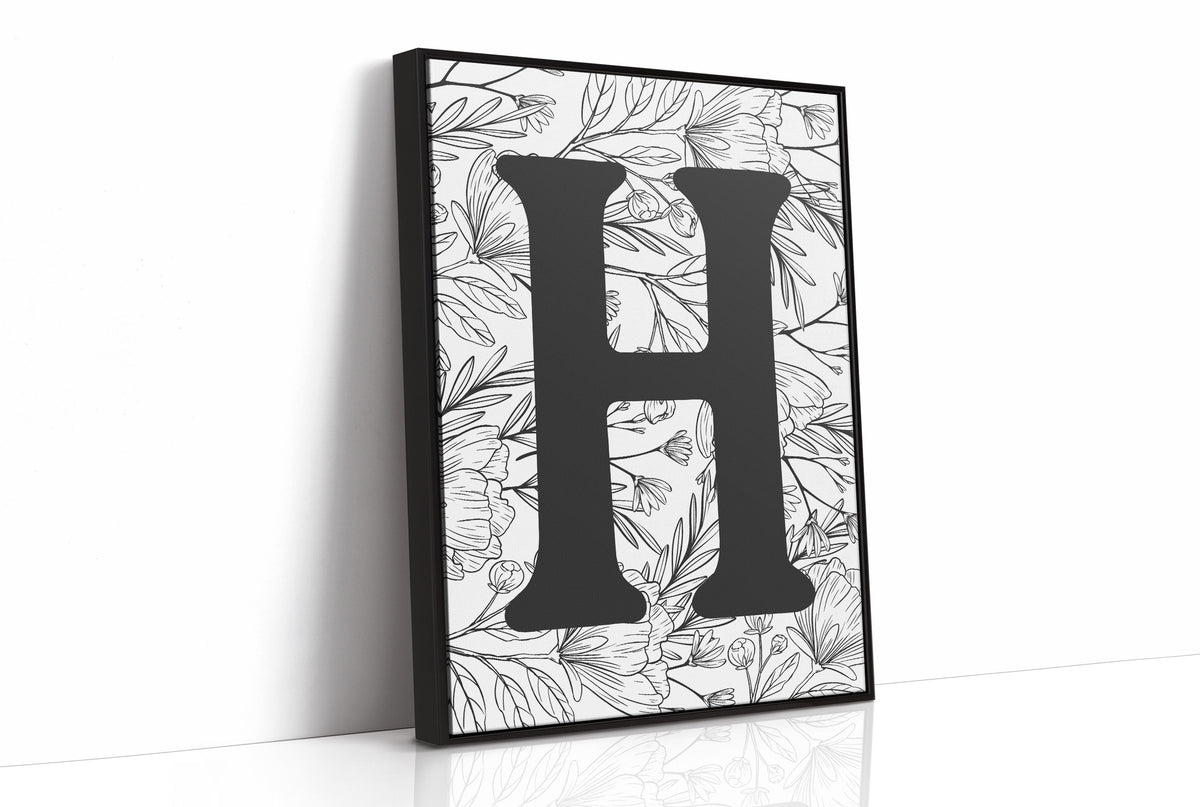 Botanical Letter H Monogram