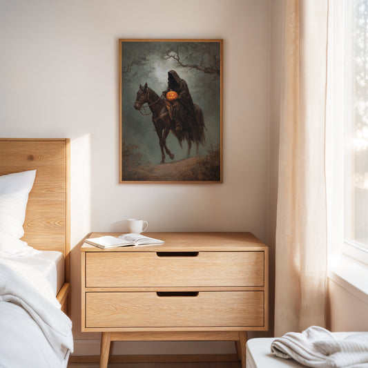 Haunting Rider Halloween Art Print - Gothic Wall Decor - Gallery Canvas image 8