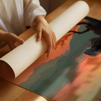 Coral Blossoms Meet Mountain Lake