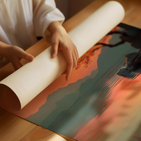 Coral Blossoms Meet Mountain Lake