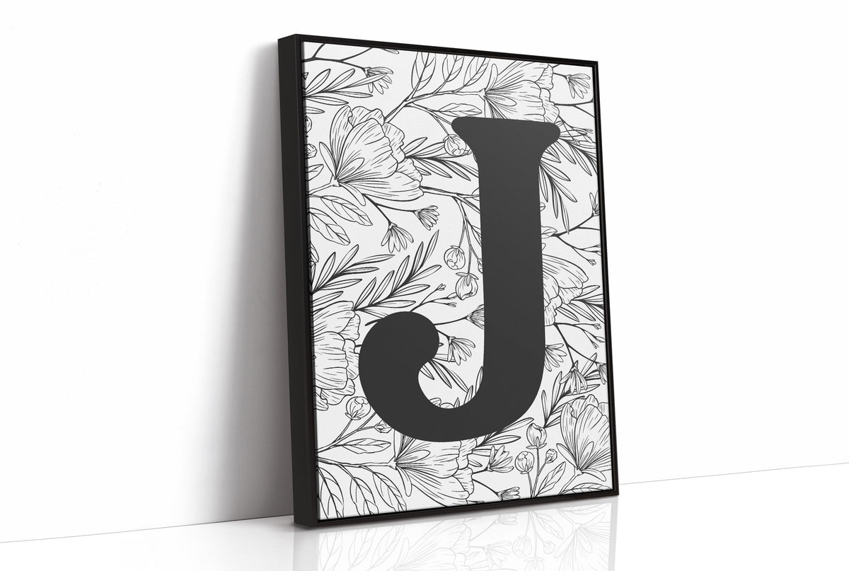 Botanical Letter J Monogram
