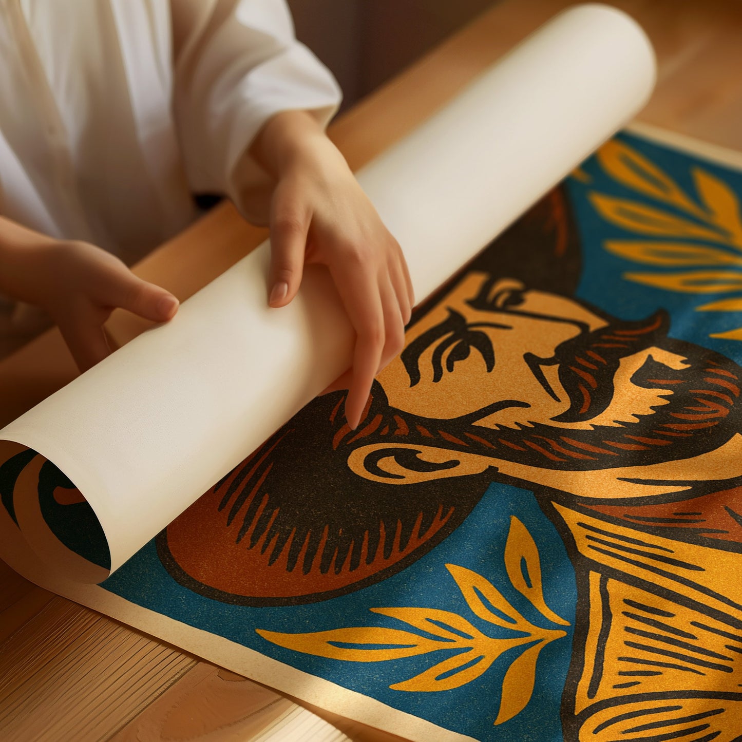 Cowboy Blues On Rustic Boards