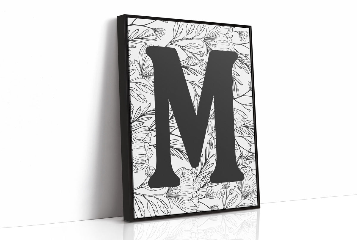 Botanical Letter M Monogram