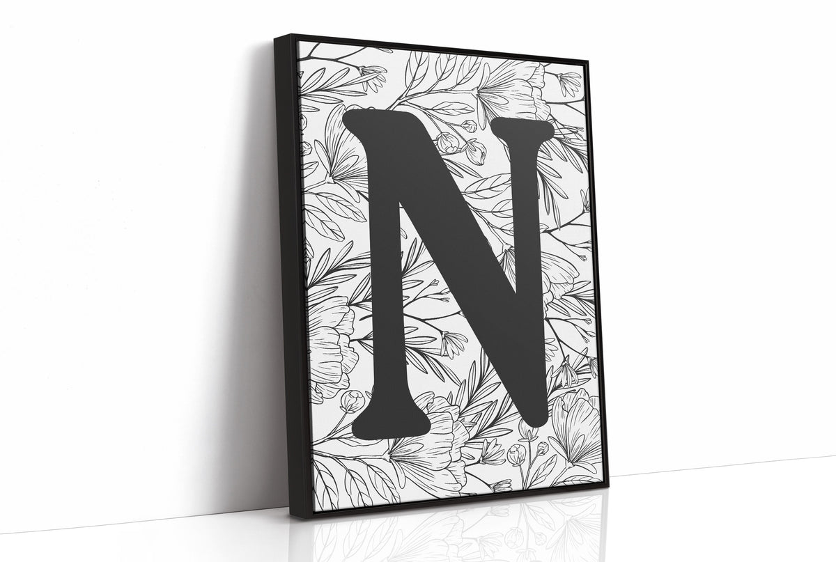 Botanical Letter N Monogram