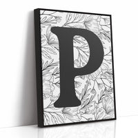 Botanical Letter P Monogram