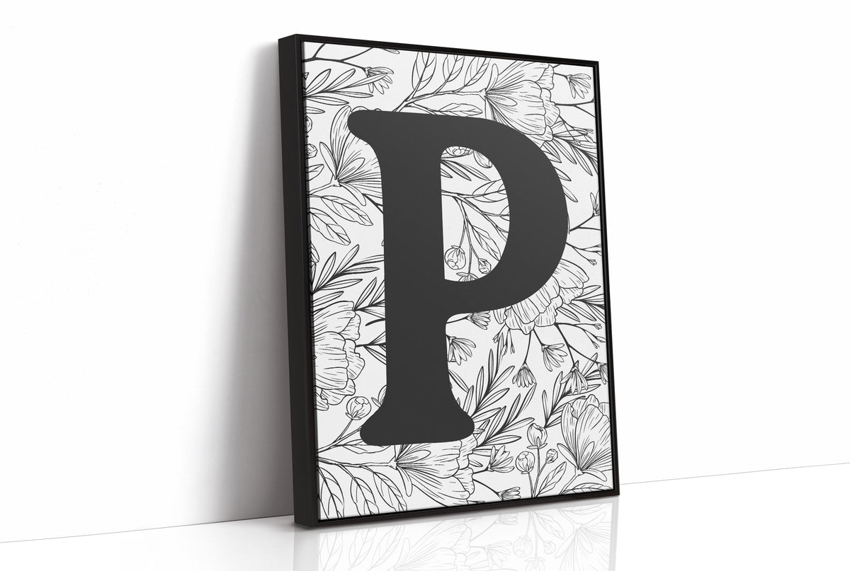 Botanical Letter P Monogram