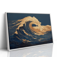 Gilded Currents Against Midnight Sea