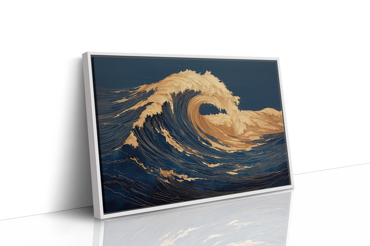 Gilded Currents Against Midnight Sea