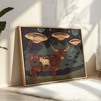 Alien Engraving on the Cosmic Cow
