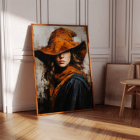 Mystical Woman in Orange Hat