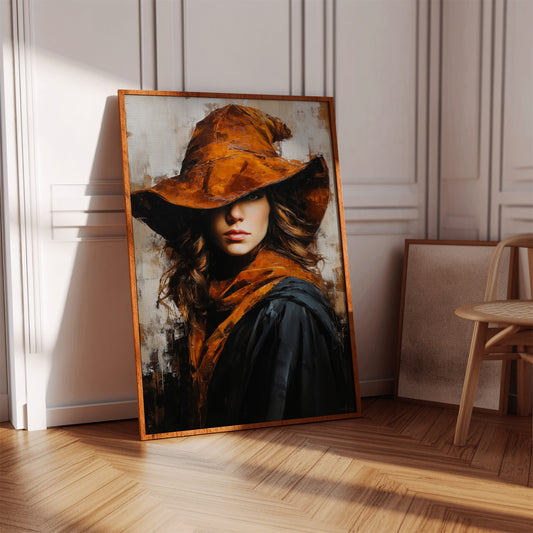 Mystical Woman in Orange Hat