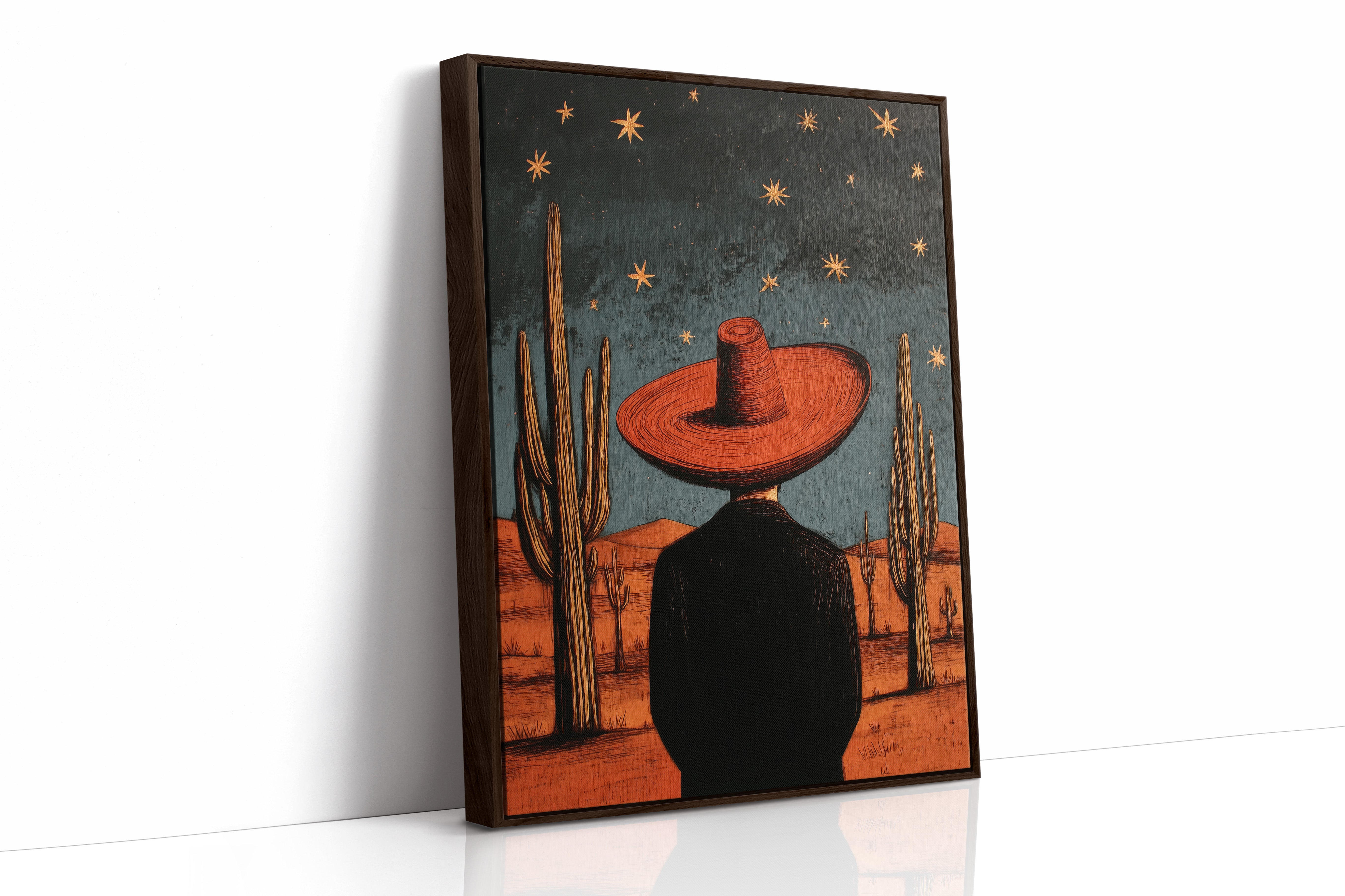 Saguaros Count Stars After Sunset