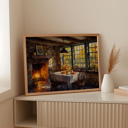 Autumn Feasts By Firelight Glow