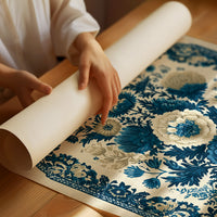 Indigo Porcelain Floral Medallion