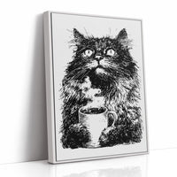 Cat Needs Coffee First