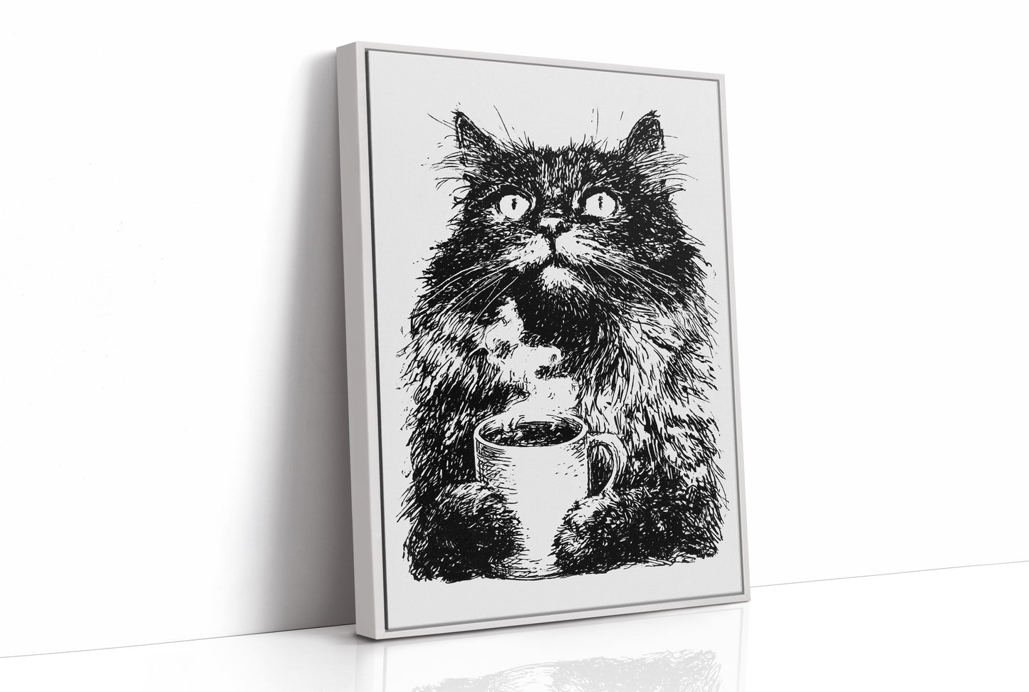 Cat Needs Coffee First