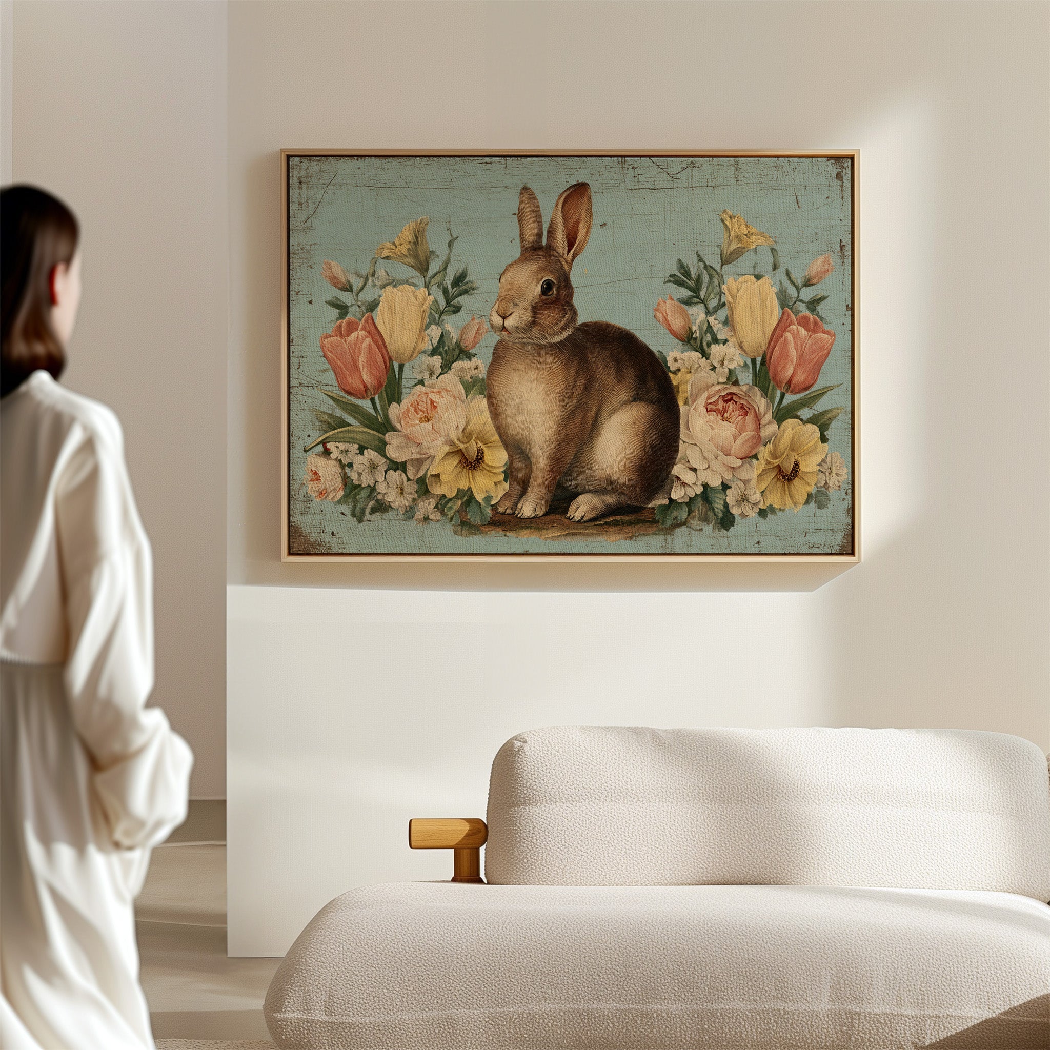 Spring Garden Keeps Rabbit Company