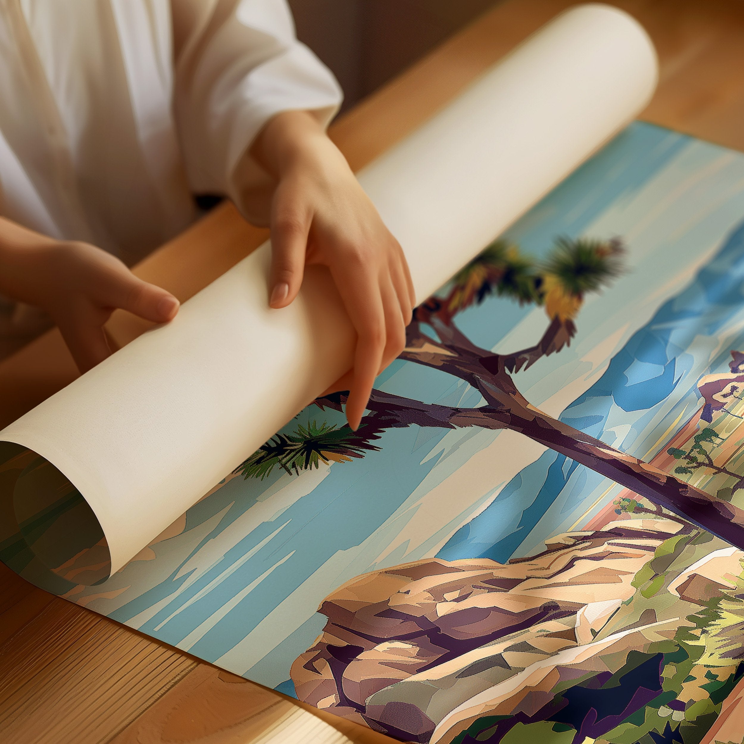 Desert Sentinel Under Azure Skies