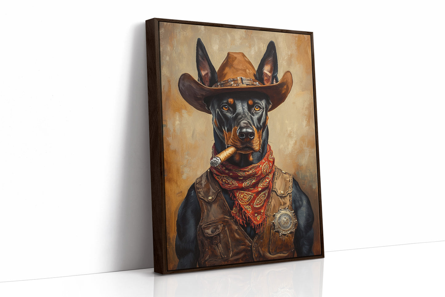 Doberman Marshal with a Steel Gaze