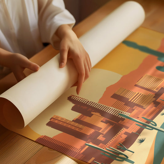 Sunset Cruising Through Desert Horizons